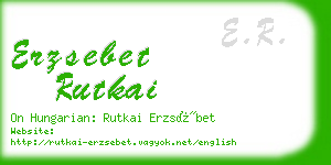 erzsebet rutkai business card